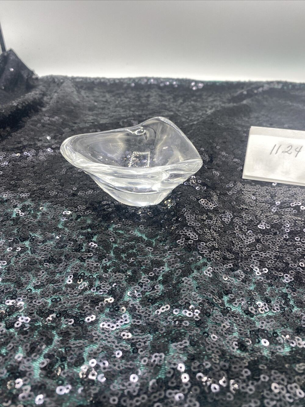 Daum France Crystal Centerpiece Bowl 2" Tall 3.25" Wide